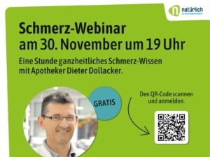 Einladung zum gratis Schmerz-Webinar am 30.11.2021