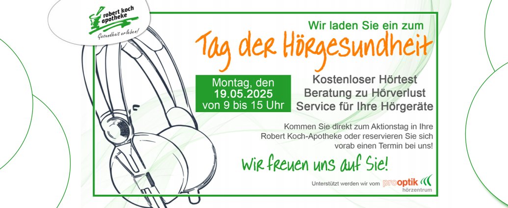 Plakat zum Tag der Hörgesundheit am 19. Mai 2025